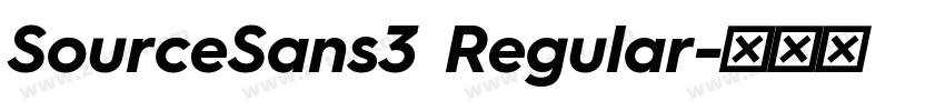 SourceSans3 Regular字体转换